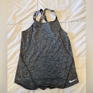 Nike Women's Heathered Gray Tank Top size large